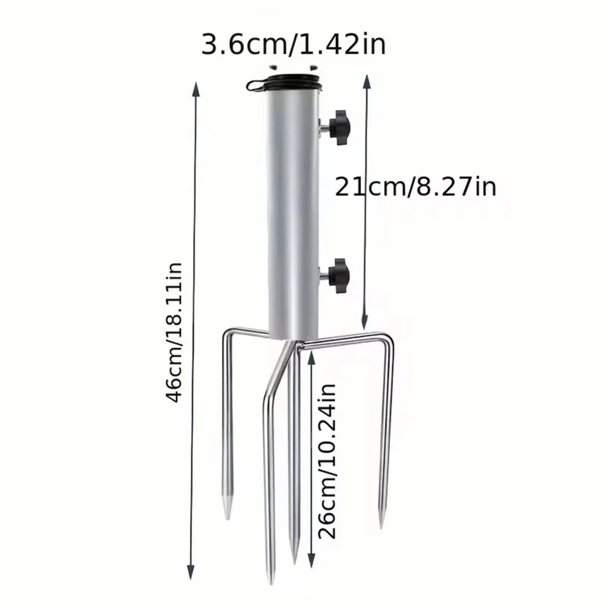 Portable Ground Plug Bracket for Outdoor Umbrella Ideal for Camping, Garden, and Beach Use