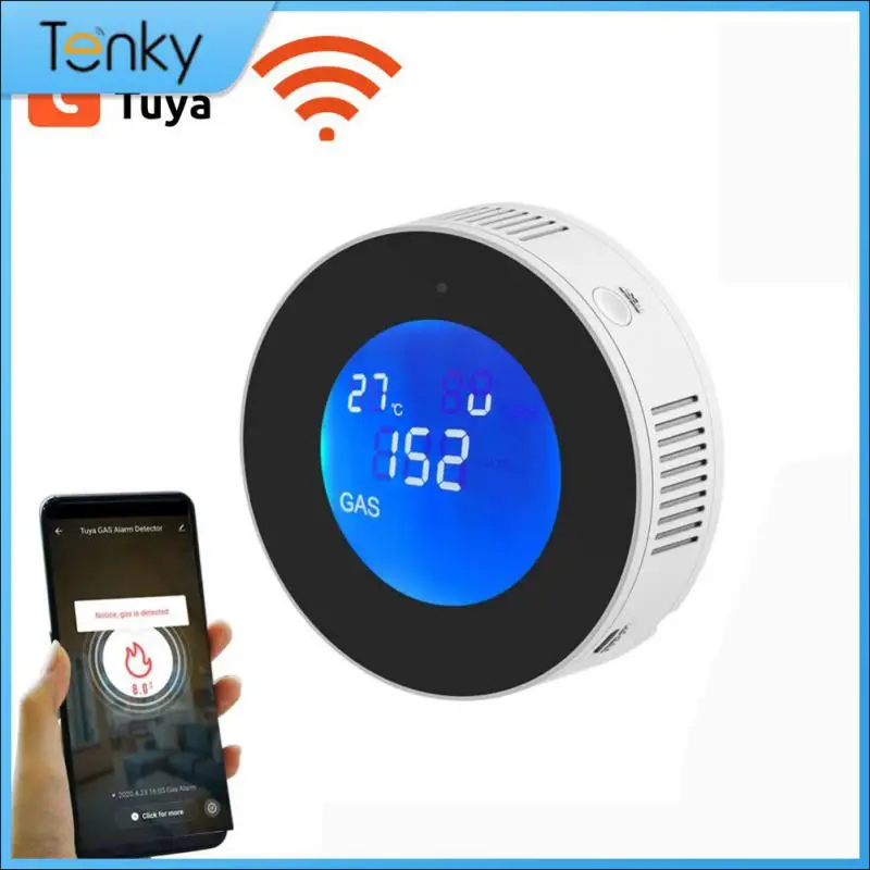 

Tuya Wi-Fi датчик природного газа детектор утечки горючего газа умный дом газовая сигнализация Smart Life управление через приложение безопасность защита