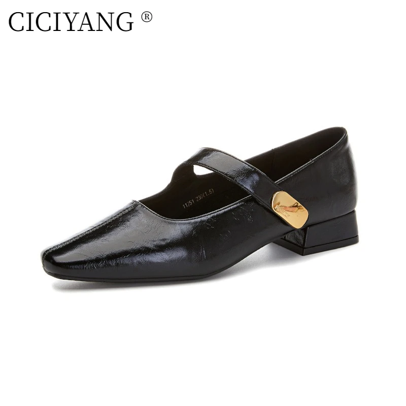 

CICIYANG Mary Jane Shoes Women 2025 Spring New Pointed Casual Shallow Mouth Large Size Women's Shoes High Heels