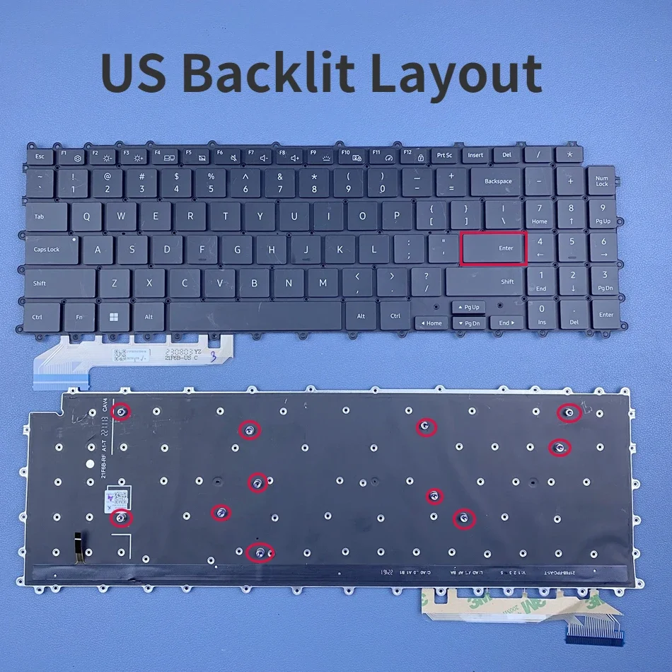 

US Brazil Korean GR Backlit Keyboard For Samsung Galaxy Book Pro 950QDB 950QED 930QED 950XED 950XDB 930QDB 960XFH 750QFG Series