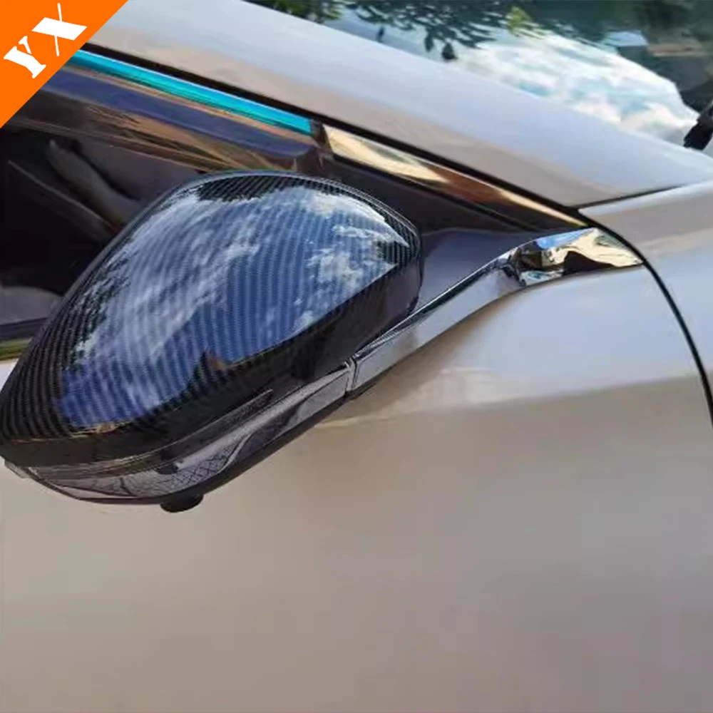 Carbon Chrome Car Side Door Mirror Rear View Mirror Cover Decor Anti Hit Scratch For Chery Exeed TXL Accessories 2022-2024