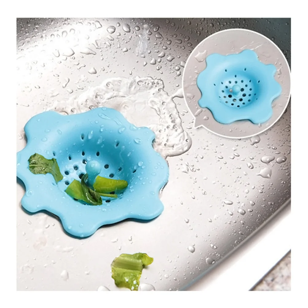 

Kitchen Sink Strainer Blue Premium Silicone Drain Filter For Bathroom Shower Wash Bowls Laundry Tubs Garbage Disposal Suits