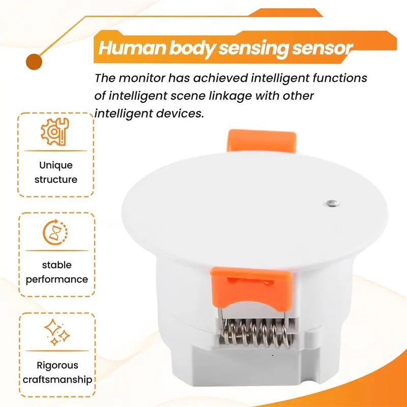 A32Z-Tuya Zigbee Mmwave Human Presence Sensor Microwave Radar Detection PIR Motion Sensor + Luminance Celling Mount