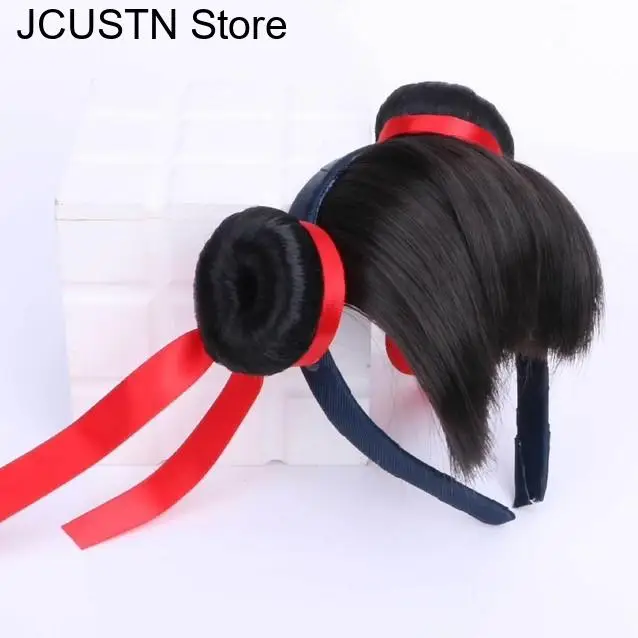 애니메이션 Nezha 사랑스러운 헤어 액세서리 Nezha 영감을받은 머리띠 어린이 아기 할로윈 공연 모자를 쓰고 있죠 귀여운 머리띠