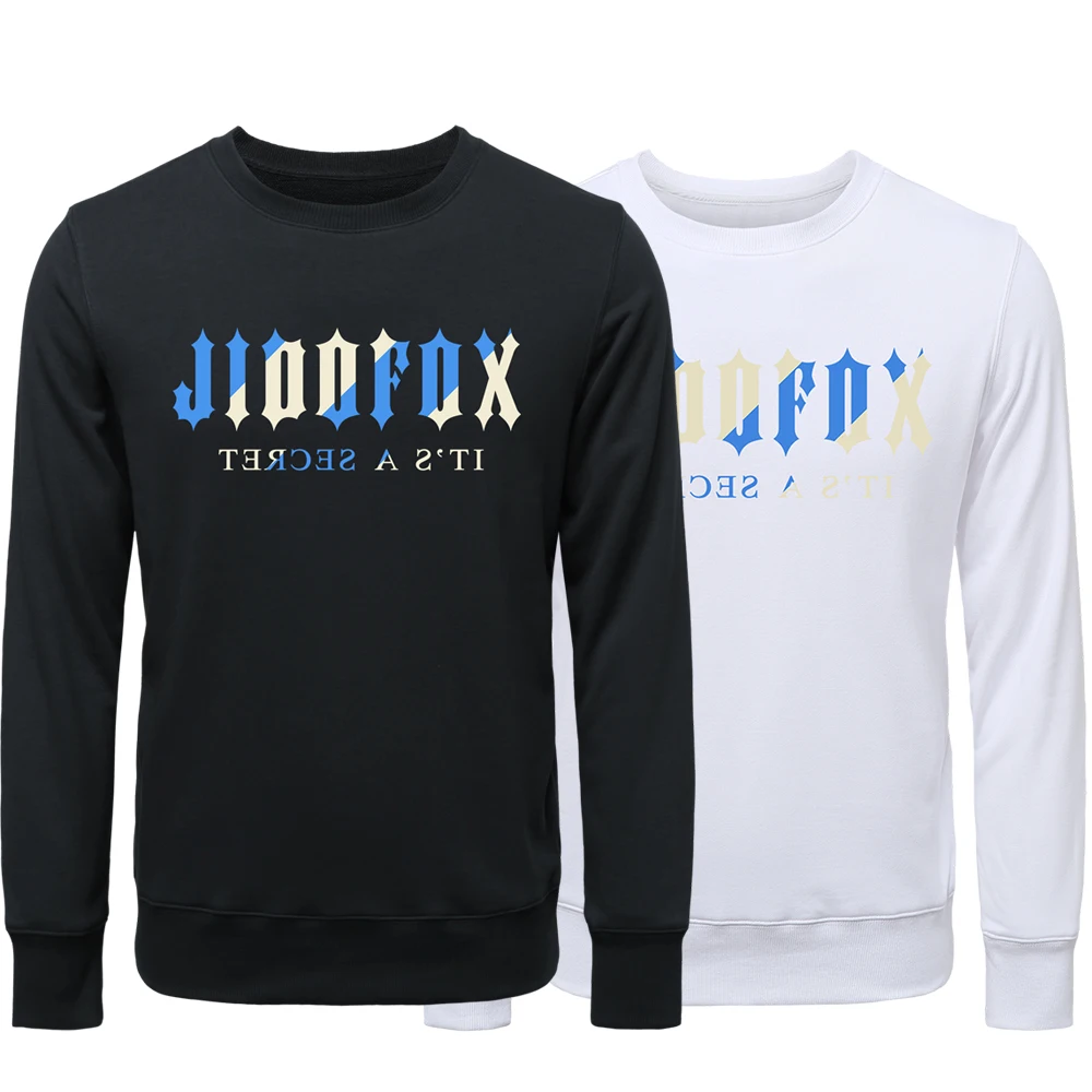 JIDOPOX Mens Autumn Winter Print Hood Sweatshirt Mens Casual Loose Cotton Hoodies Street Hip Hop Sport Hood Pullover Sweater