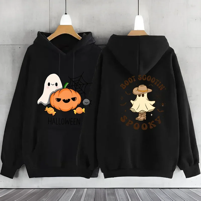 Halloween Ghost Woman Clothing Y2k Clothes Spooky Hoodies Women\'s Sweatshirts Halloween Long Sleeve Hoodie Kawaii Ghost Hoodies