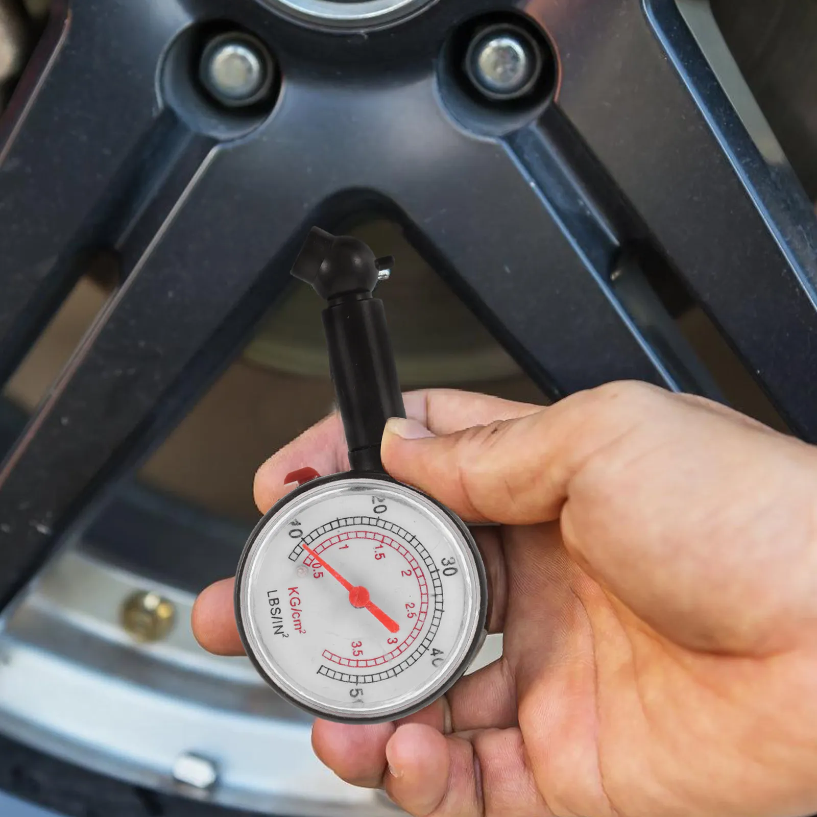 

High Precision Mechanical Tire Pressure Gauge for Cars ABS Plastic Dial Tire Gauge Tool with Air Release Function Compact
