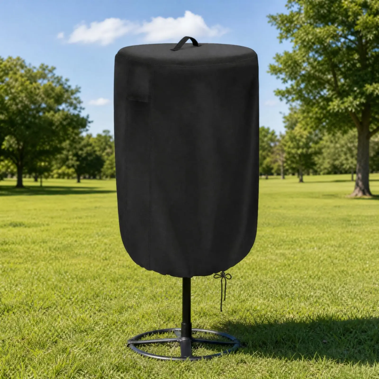 Portable Frisbee Golf Basket Cover Heavy Duty Oxford Cloth Cylindrical Shield for Disc Target Game Sun Rain Dust Protection