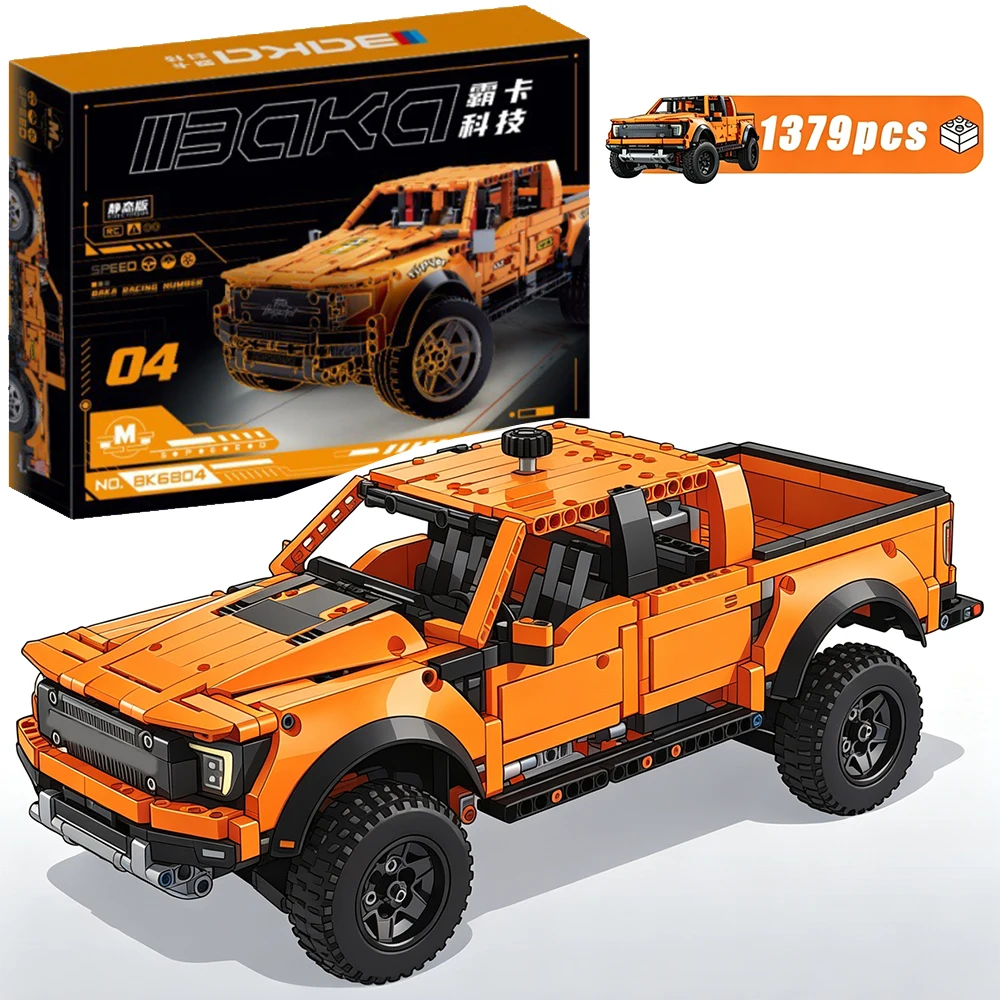Hot sale ﻿1379PCS Technical Group Pickup Truck Racing Car Compatible Model Vehicle Decorative Car Adult Toys Gifts