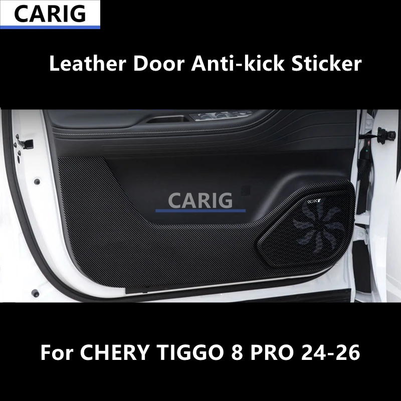 

For CHERY TIGGO 8 PRO 24-26 Leather Door Anti-kick Sticker Modified Interior Car Film Accessories Refit Modification Decoration