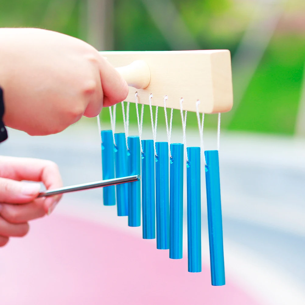 

1Set 8-Tone Wind Chime Percussion Instrument Solid Aluminum Tube Kids Music Training Aid Chimes Instrument 8-Tone Wind Chime