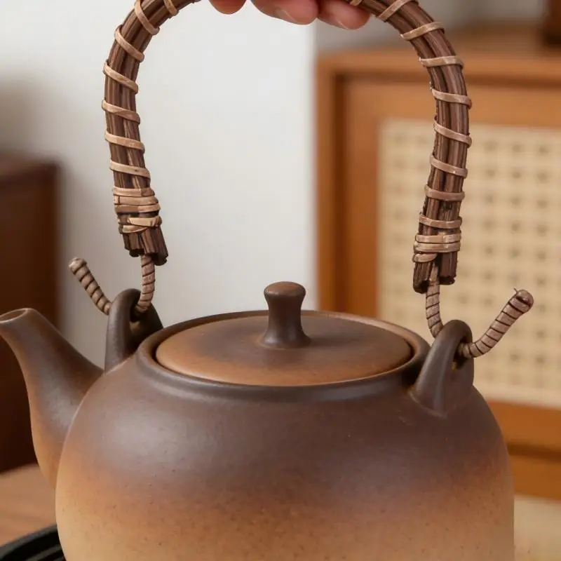 1PCS Rattan Metal Teapot Handle DIY Replacement Tea Accessories Tea Accessories Supplies