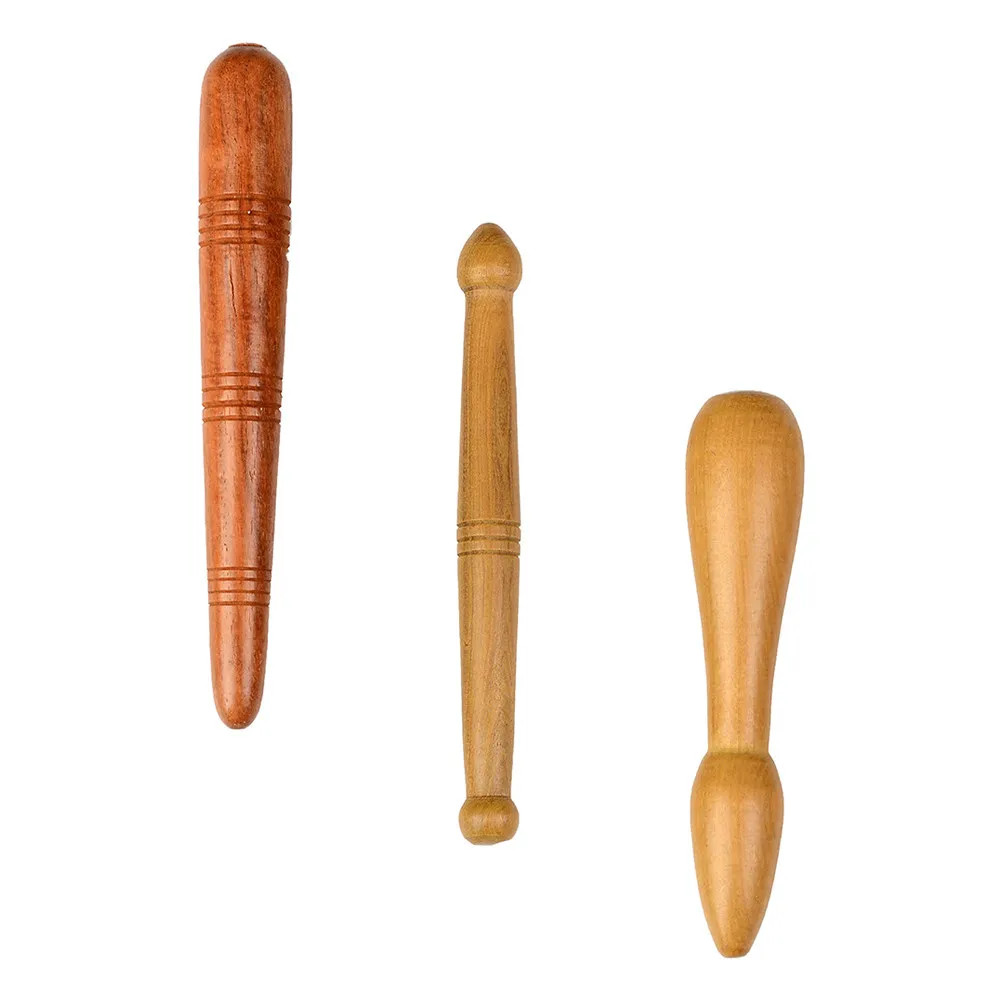 

Набор из 3 деревянных массажных палочек: гладкий ручной инструмент для снятия боли в шее, плечах, спине, акупрессуры стоп в домашних условиях