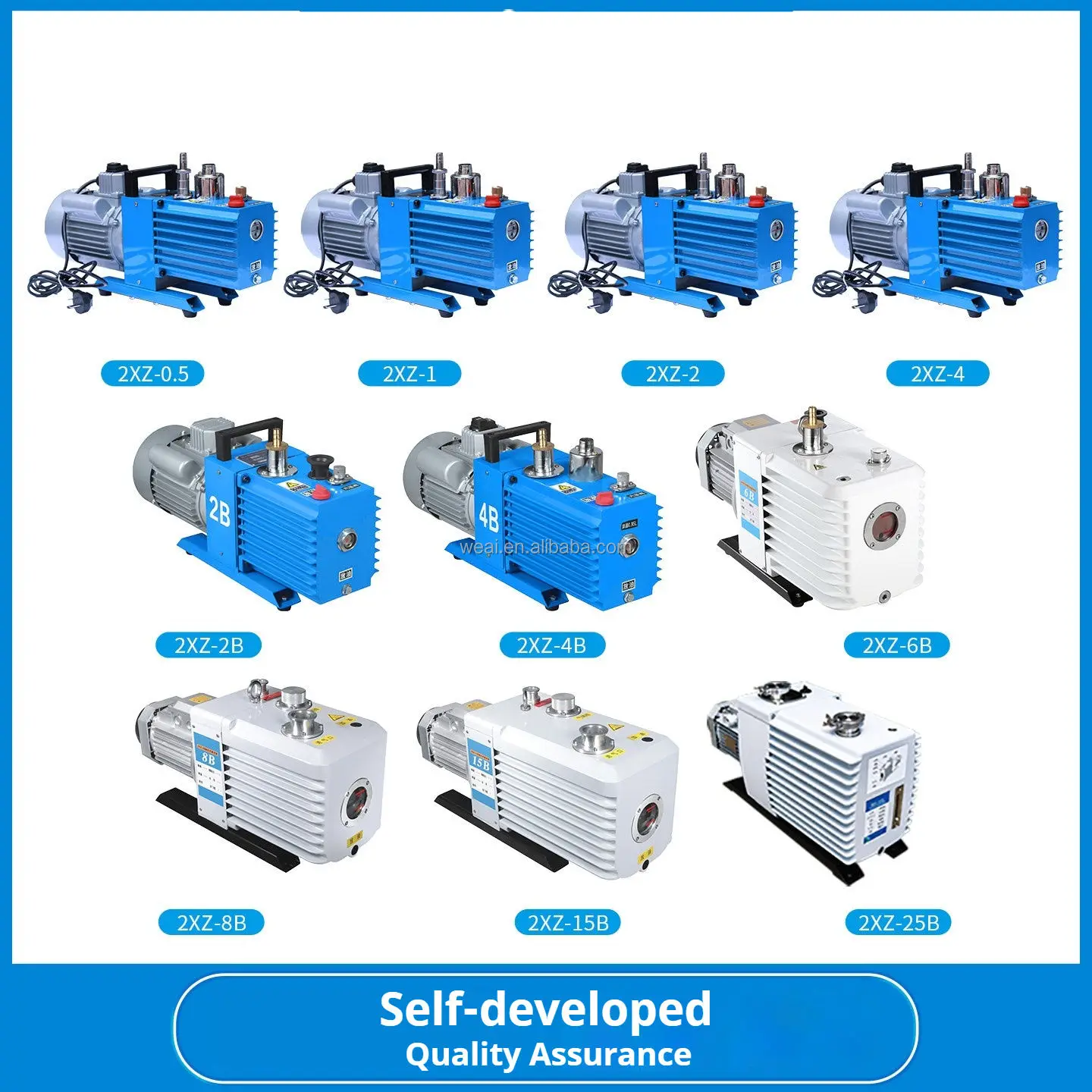 WEIAI Oil Sealed Vacuum Pump Two Stage 4-25L/s Lab Freeze Oven Semiconductor Industrial Rotary Vane Vacuum Pump 220-380V