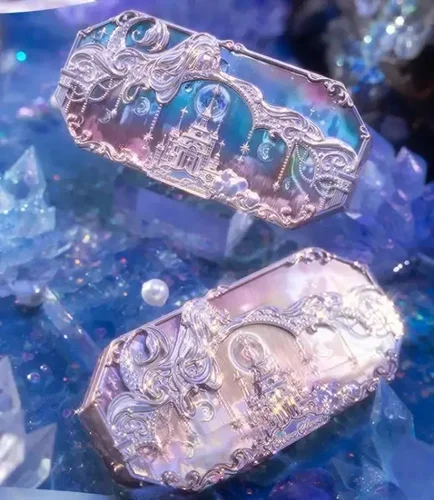 Paleta de sombra de ojos Flower Knows Moonlight Mermaid, 8 colores mate, brillo, maquillaje de ojos, cosméticos, sombra de ojos de belleza para mujer