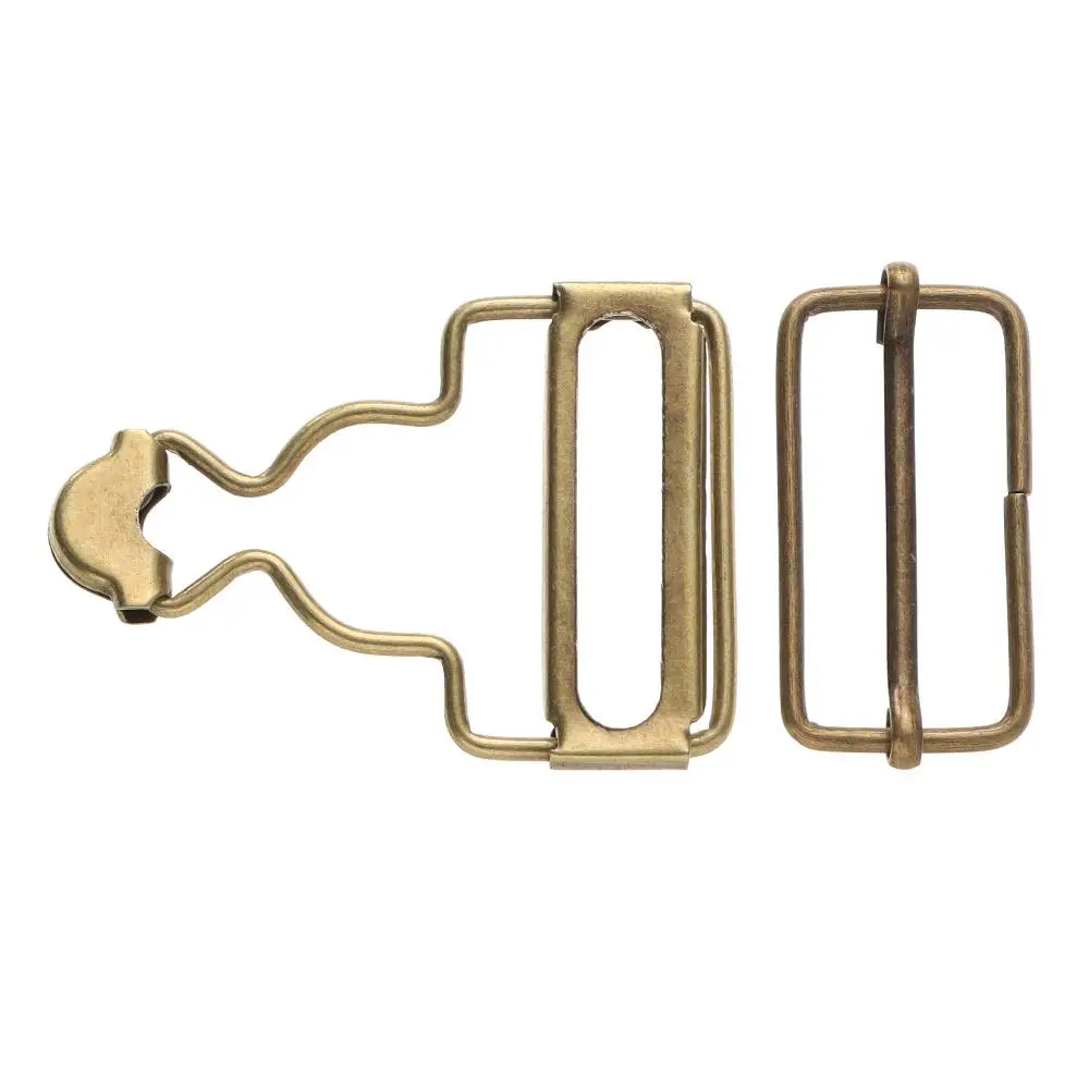 DIY Adjustable Metal Overalls Fasteners Jeans Brace Buttons Suspender Brace Clips Denims Dungaree Buckles