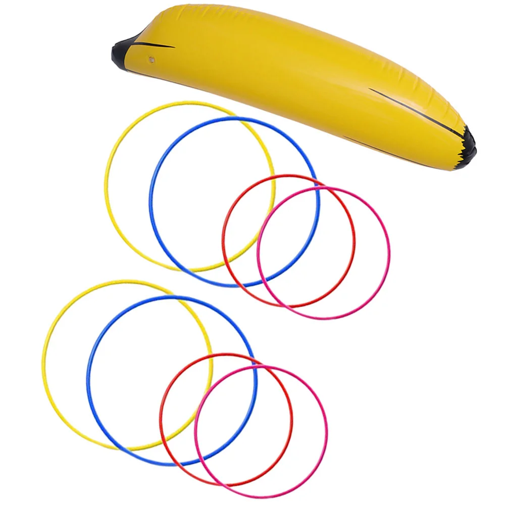 

Inflatable Banana Big Ring Toy Stage Photo Props Single Game Party Bridal Shower Swimming Pool Fruit Toss Small Circle