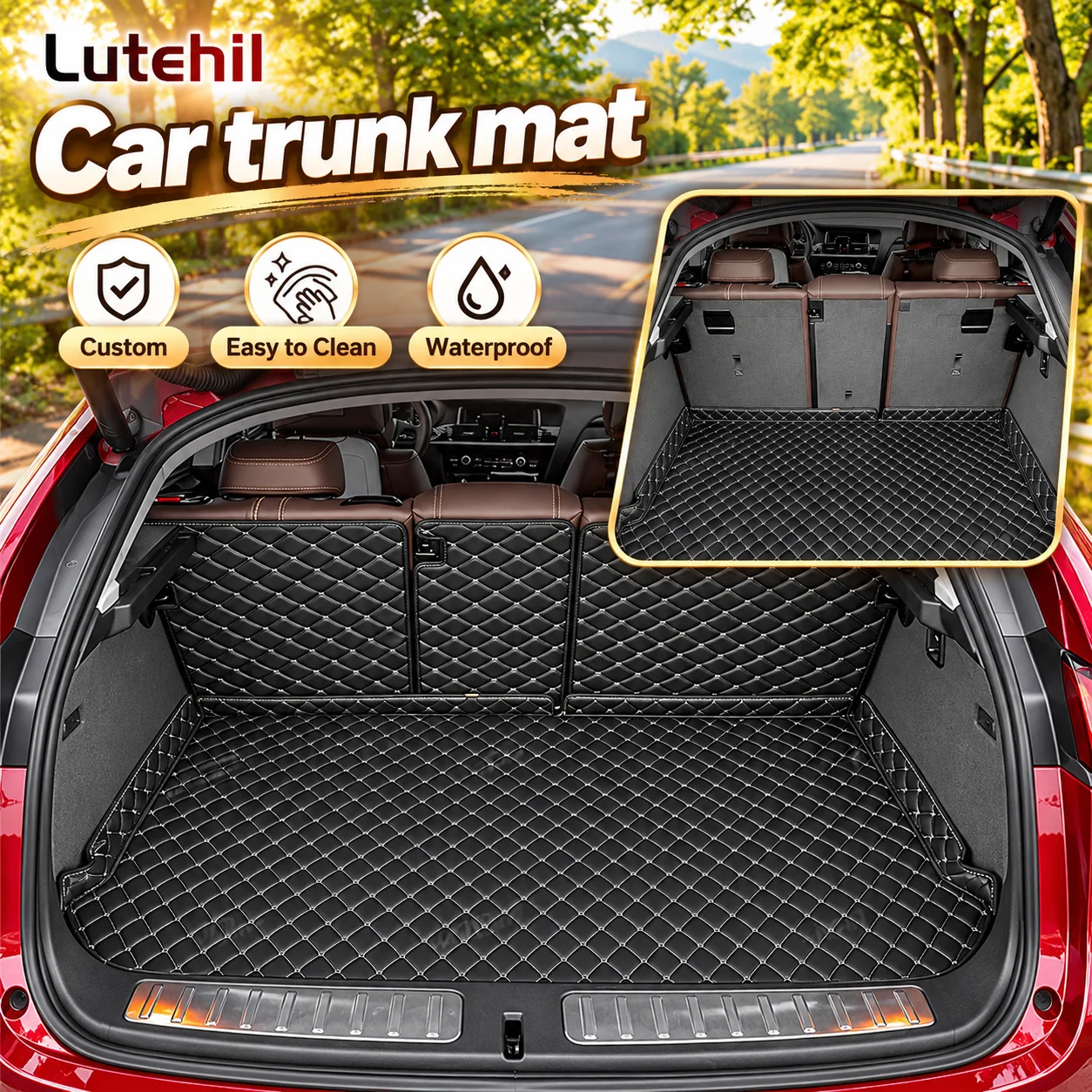 For Voyah Free 2021-2025 24 23 22 Car Trunk Mats Carpet Cargo Liner Car Backrest Pad Interior Accessories Protector
