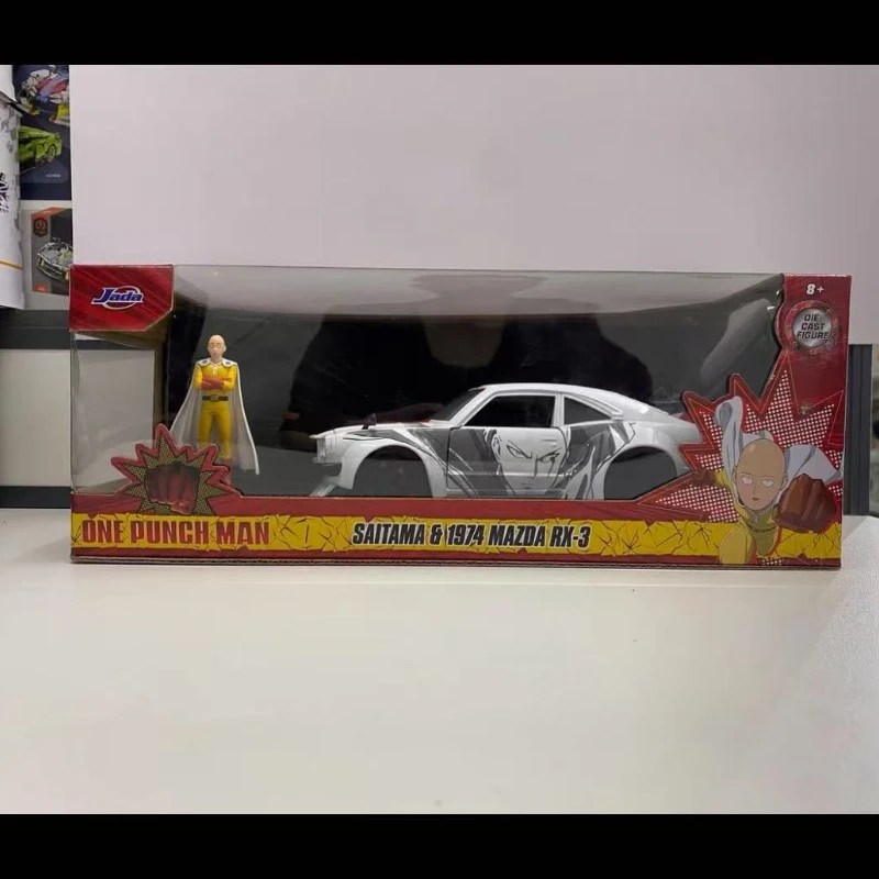 

1:24 Jada SAITAMA & 1974 Mazda RX-3 alloy car model high simulation rally racing sports car toy sliding function car model