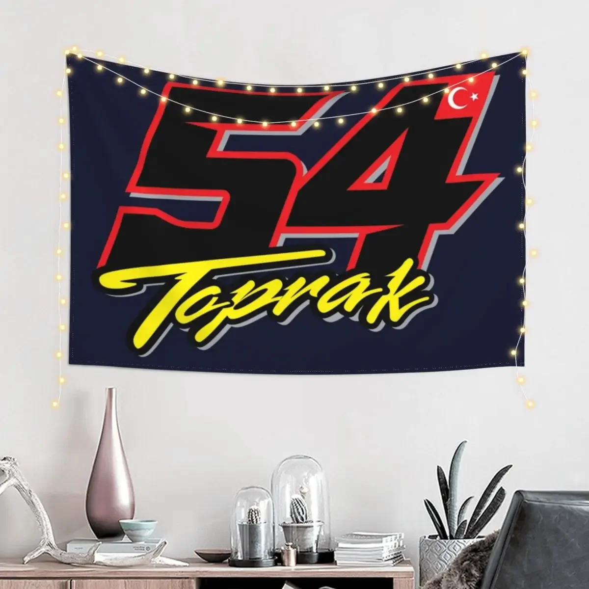 Toprak Razgatlioglu Number 54 Tapestry Aesthetic Room Decoration Wall Hanging Decor Tapestry