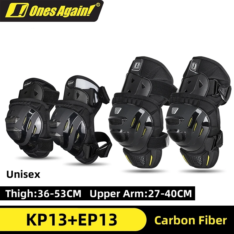 Ones Again Short Breathable Motorcycle Sets Knee And Elbow Pads 4pcs Ce2 Protection Gears Motocross Accessories