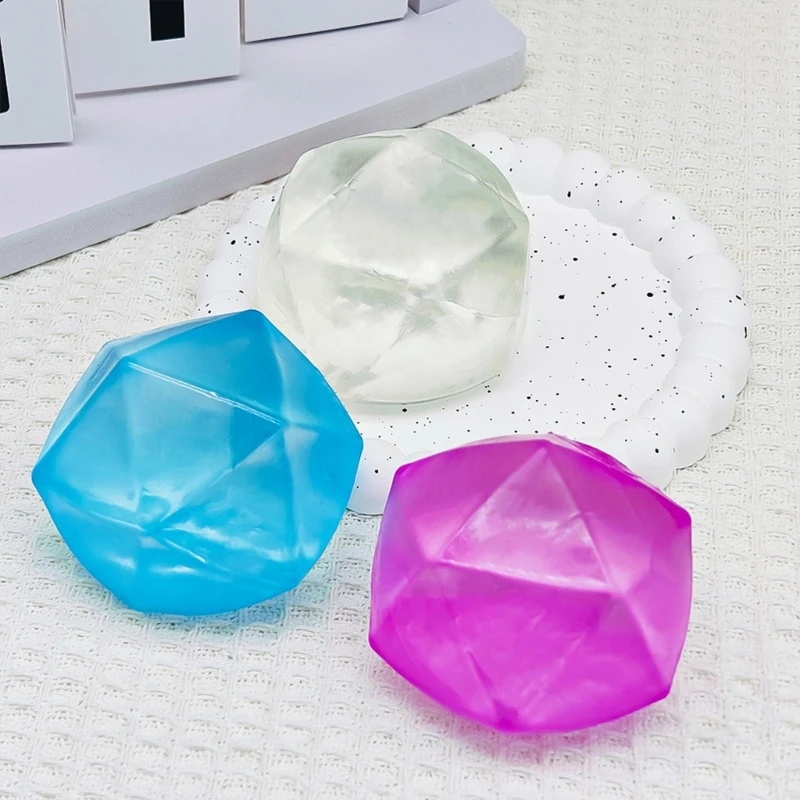 Squeezable Toy Ice Rock Stress Reduce TPR Toy for Office Adult Mind Relaxation W3JF