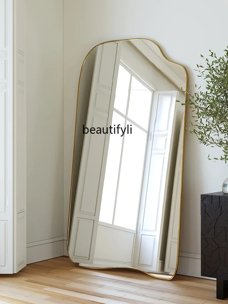 French full-body floor-to-ceiling mirror Home wall-mounted clothing store fitting mirror