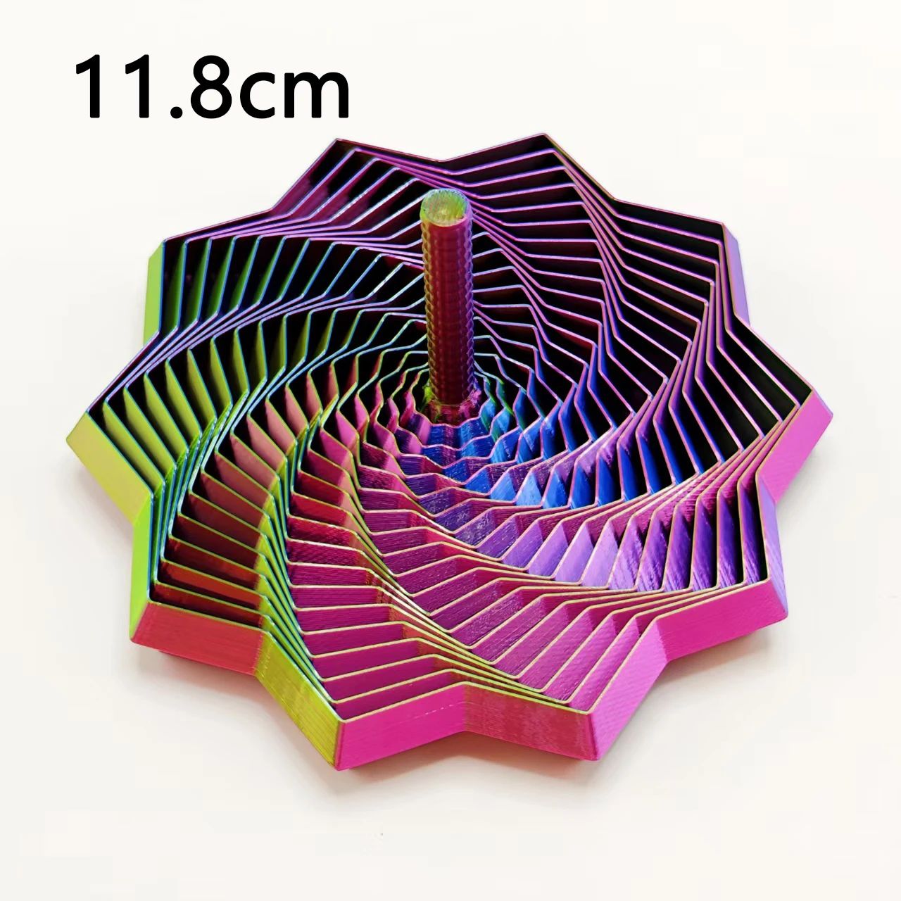 3D-Druck Erweitertes Sensorisches Fidget-Stern-Modell Visuelle Illusion Sechseckige Wirbelnde Spiral-Ornamente Stressabbau-Brettspiel