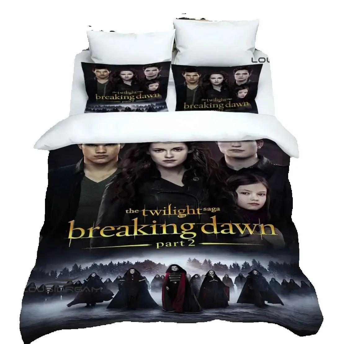 Hot Selling 3D Printed Vampire Duvet Cover Bed Set,The twilight Saga Bedding Sets,Quilt Cover Pillowcase for Boy Adults king Que