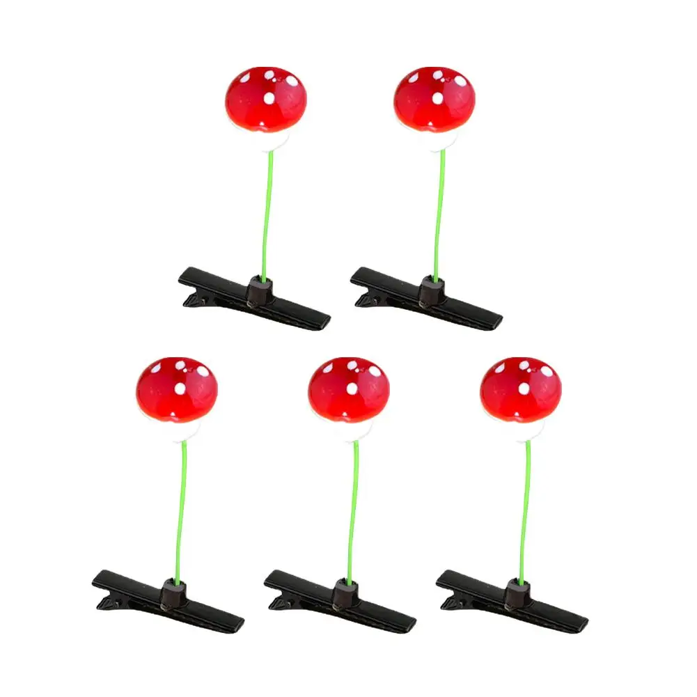 5pcs Funny Bean Sprout HairClip Kids Sweet Girls Plant Hairpin Hair Hair Clip Headwear Clamp Claw Styling Grass Mushroom