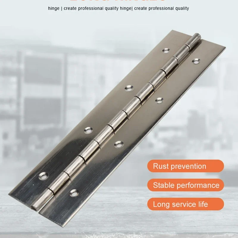 8 10 12 16 20 24 Inch Piano Hinges Heavy Duty Stainless Steel 304 Continuous Hinge 270 Degree Long Cabinet Cupboard Furniture
