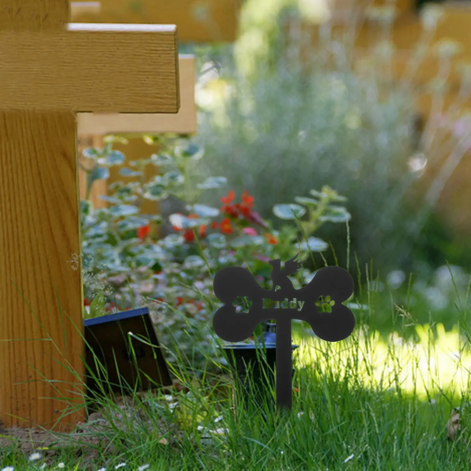 

Metal Dog Bone Memorial Stake for Grave Marker Cemetery Decoration Pet Memorial Outdoor Grave Marker for Dogs Pet