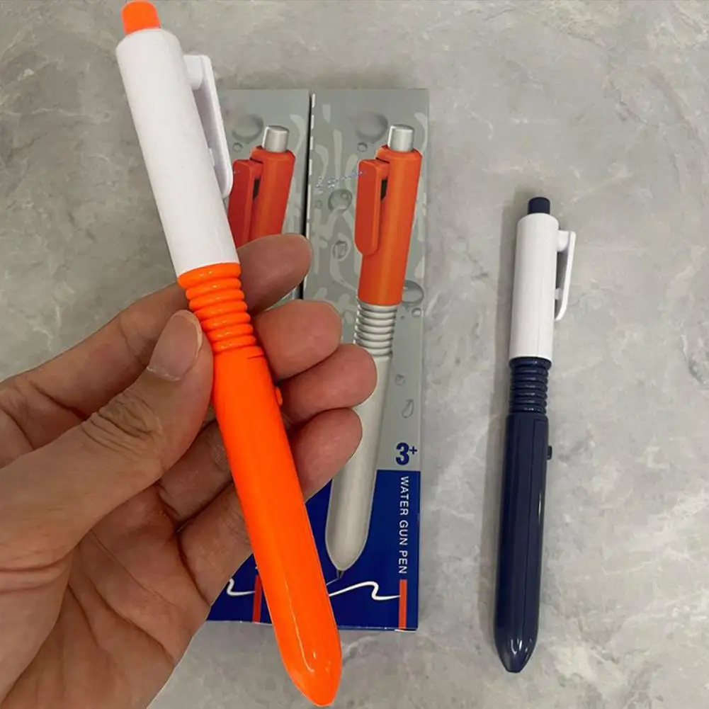 Creative Water-spraying Writing Pen Stress-relieving Interactive Novelty Toy Pen Hidden Small Water Gun Funny Toy For School Cla