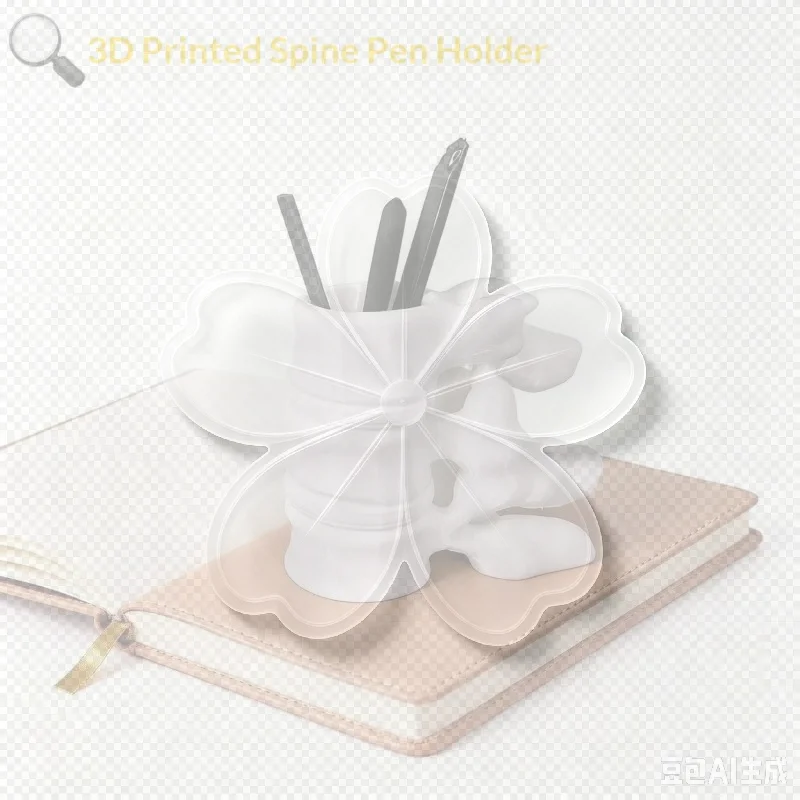 1Pcs 3D Printed Spine Shaped Pen Holder With Creative Fun Design And Sturdy Base For Office Desk Home Study  Staff Gifts