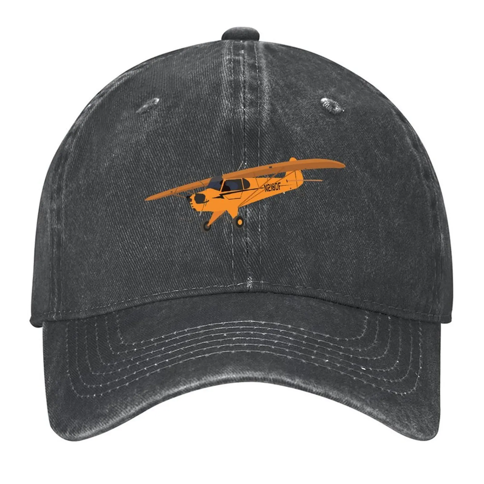 

Piper Cub Airplane Illustration Pilot Design Baseball Cap Trucker Cap Cosplay Hat Baseball Cap Streetwear Caps For Men Women's