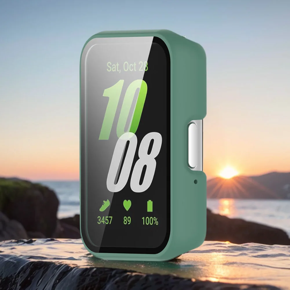 Funda para reloj de PC, funda protectora para reloj inteligente con vidrio templado, a prueba de polvo y antiarañazos para Samsung Galaxy Fit 3
