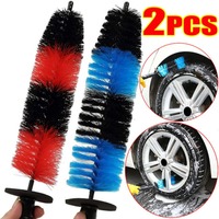Tire Brush Set Car Detail Anti-scratch Long Soft Brushes Bristles Wheel Brush Wash Internal and External Cleaning Tools