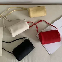 2026 New Women Lychee Pattern Small Pillow Bag Summer Fashion Boston Handbag Single Shoulder Crossbody Bag Small Bag Red Yellow - Image 4