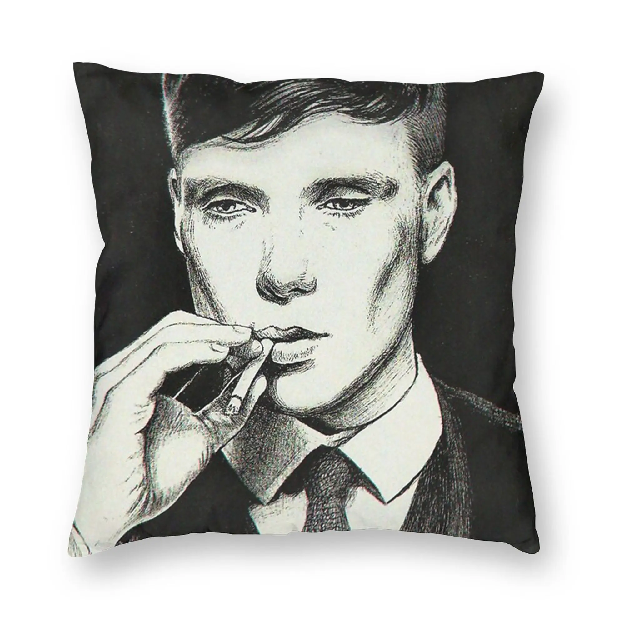 P-Peaky Blinders Tommy Shelby Pillowcase Printing  Cushion Cover Gift Shelby Brothers Pillow Case Cover Sofa Wholesale 45X45cm