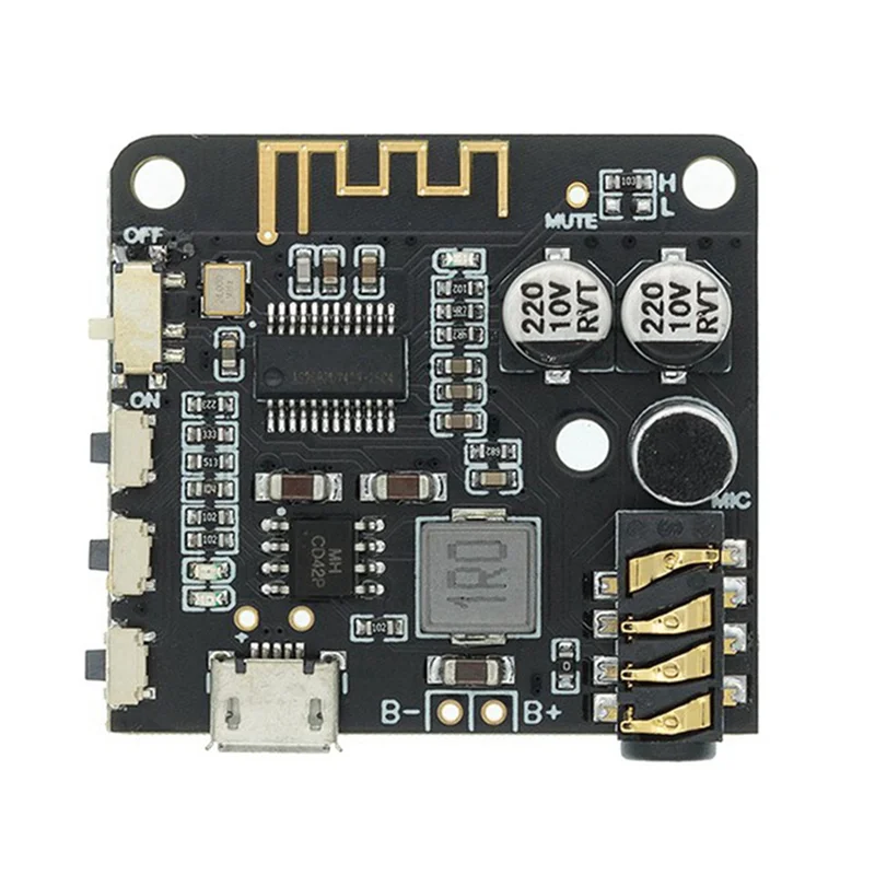 ABGI-3X BT5.0 오디오 프로 수신기 보드 MP3 블루투스 디코더 무손실 자동차 스피커 오디오 증폭기 보드 케이스 3.7V-5V