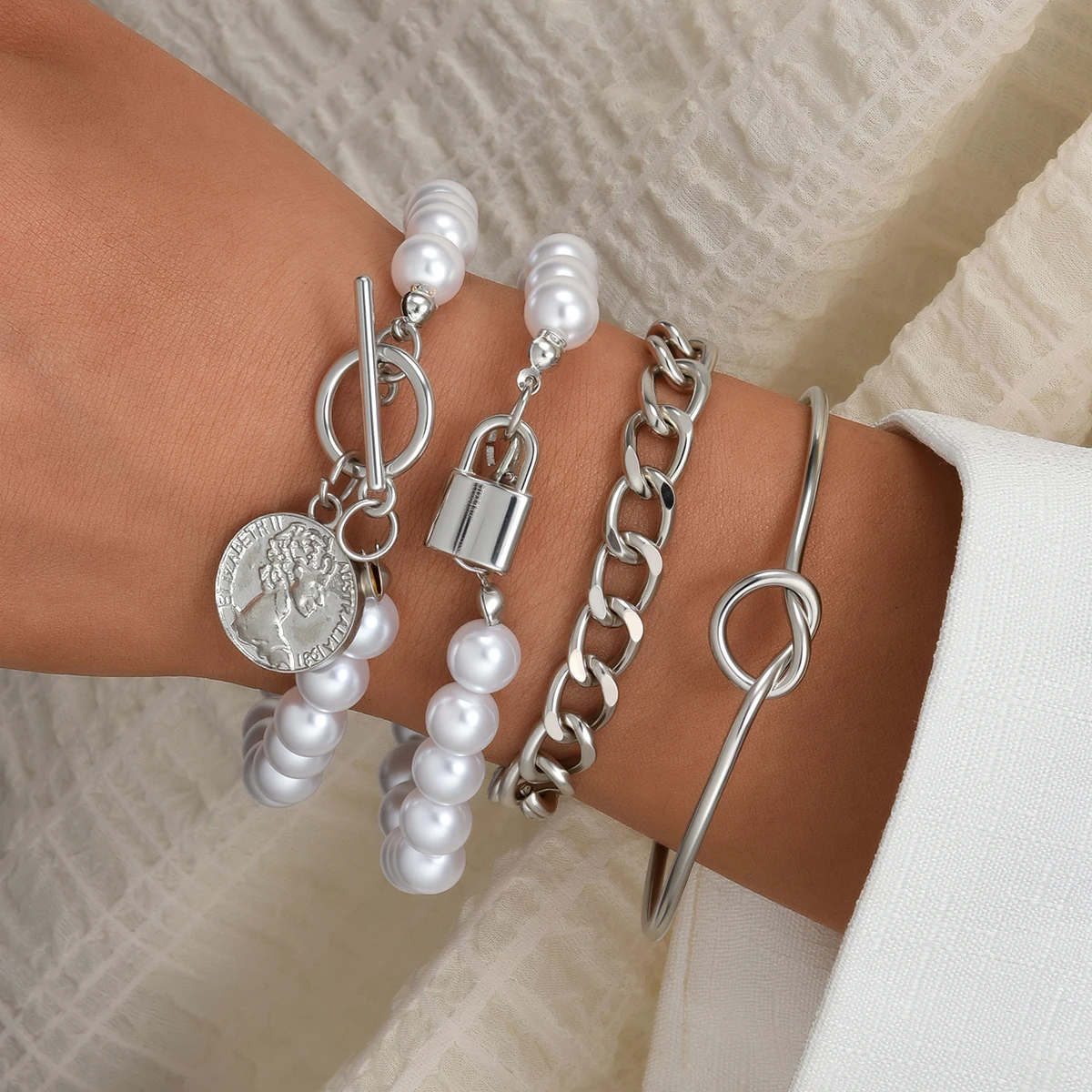 4Pcs Boho Imitation…