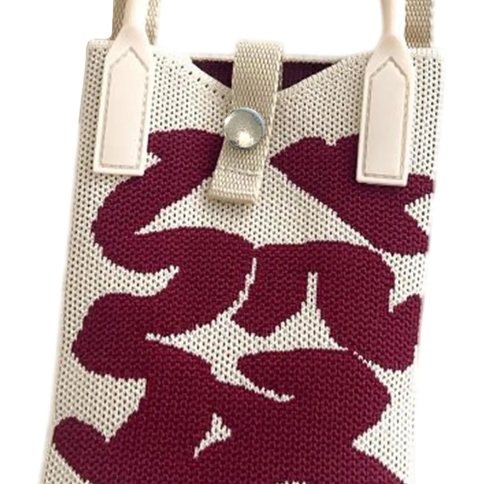 حقيبة هاتف كروشيه نسائية محمولة أنيقة للتخزين حقيبة يد صغيرة للشاطئ #5