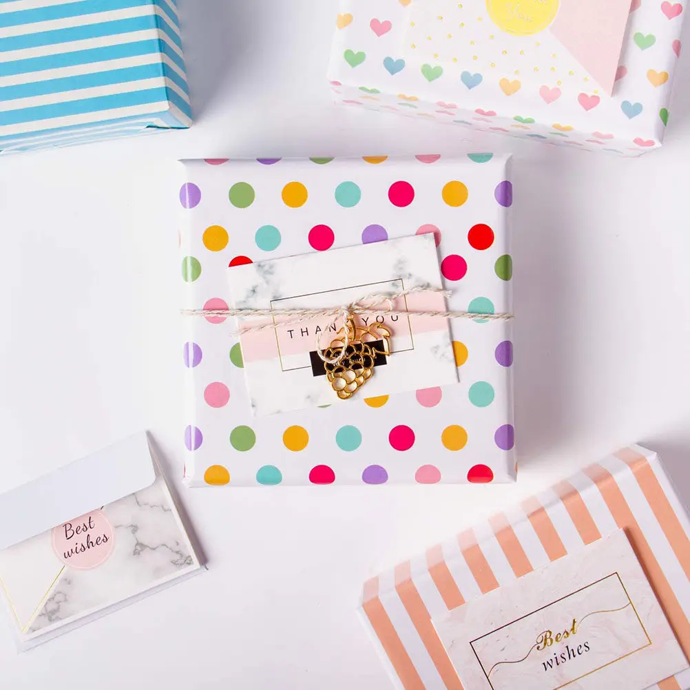 6Sheets Gift Wrapping Paper Creative Colorful Patterns Strong Premium Paper Ideal for Gift Wrapping DIY Projects Birthday