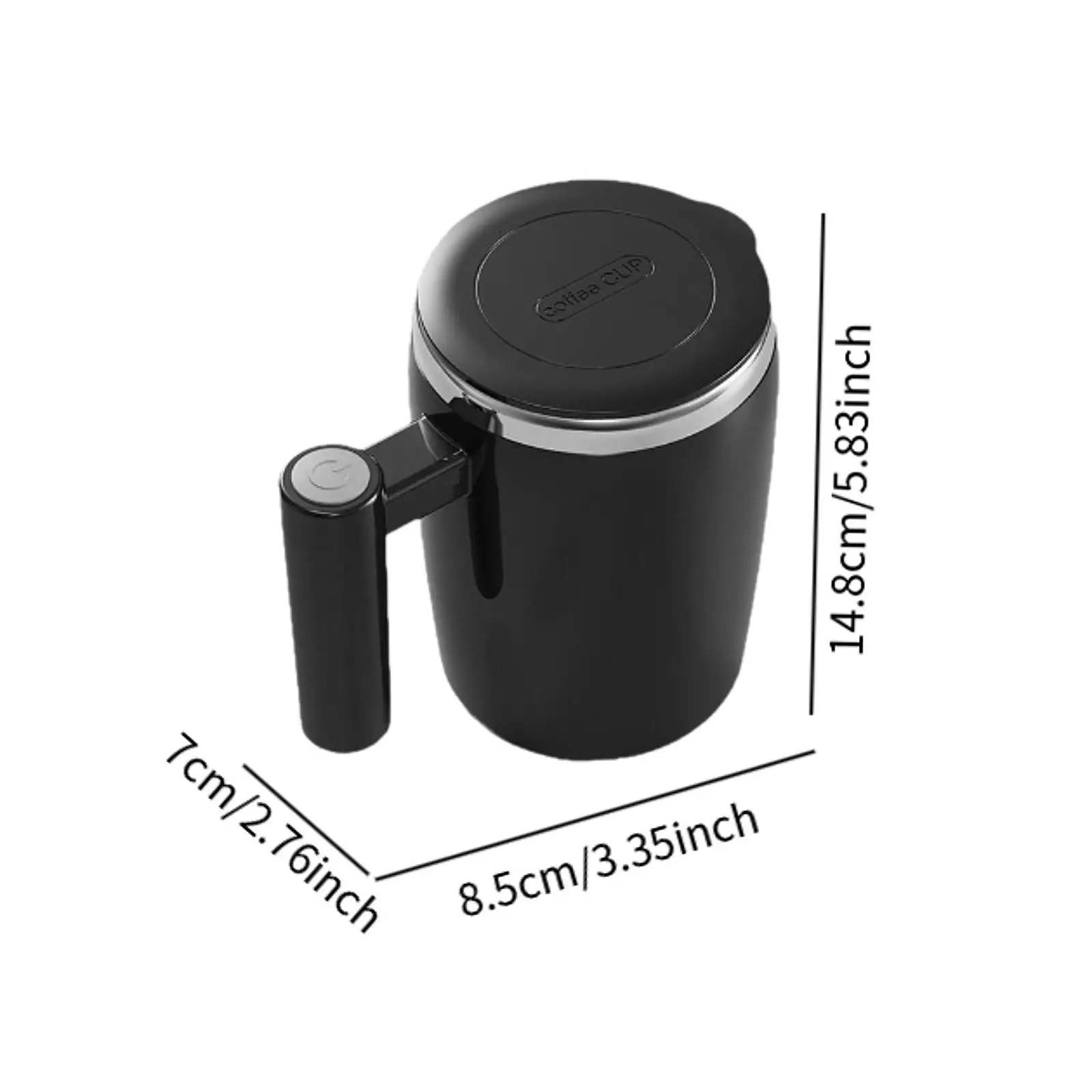 Automatischer Rührbecher, automatischer Rührbecher mit Deckel, 14 Unzen rotierender Becher, selbstmischender Becher für Getränke