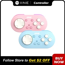 IINE-Controlador de Jogo de Bolso, Função Auto-Fire, Iluminação RGB, Mini Controlador, Jogar e Estudar, Compatível com Switch, PC, Android, IOS