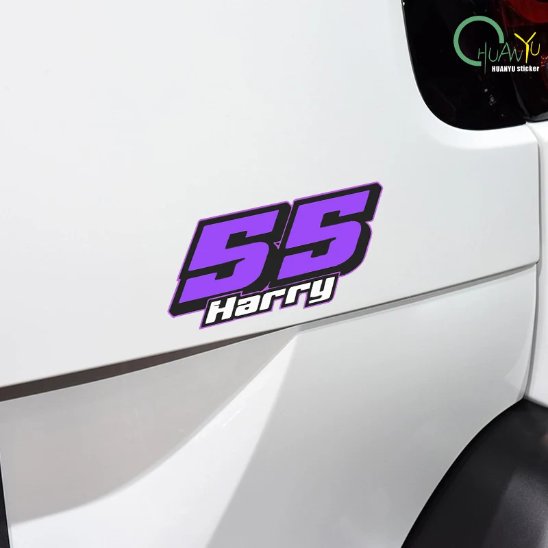 Purple Racing Number 55 Creative Personalized Car Decal Scratch Cover Body Decoration Sticker view 4