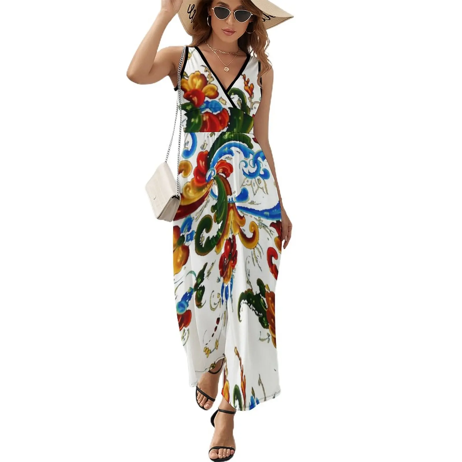 

Rosemaling mystic wind #11 Sleeveless Dress summer dress women 2023 sexy dress