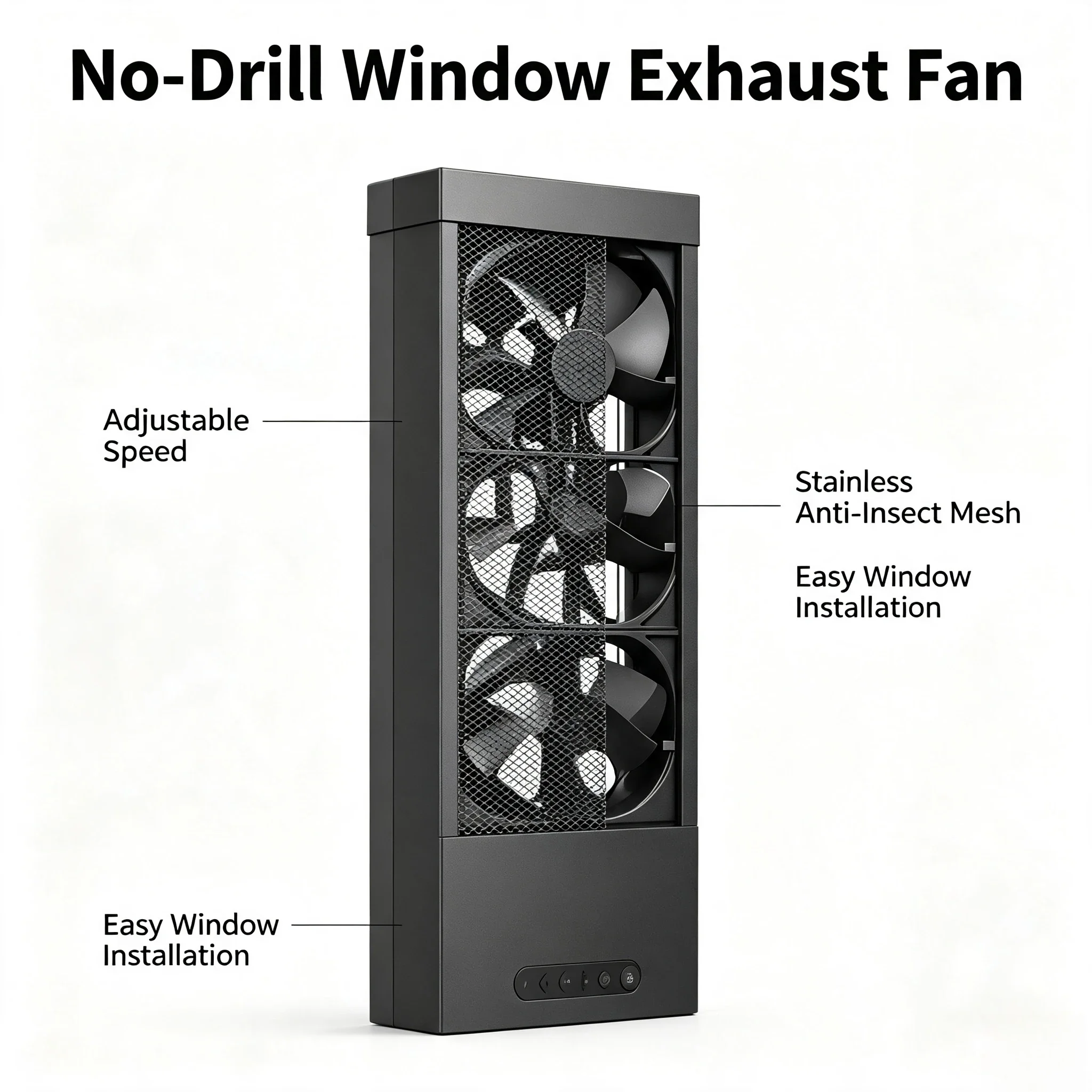 Non-punching Retractable Window Exhaust Fan, Installation-Free Powerful Household Ventilation Fan image 2