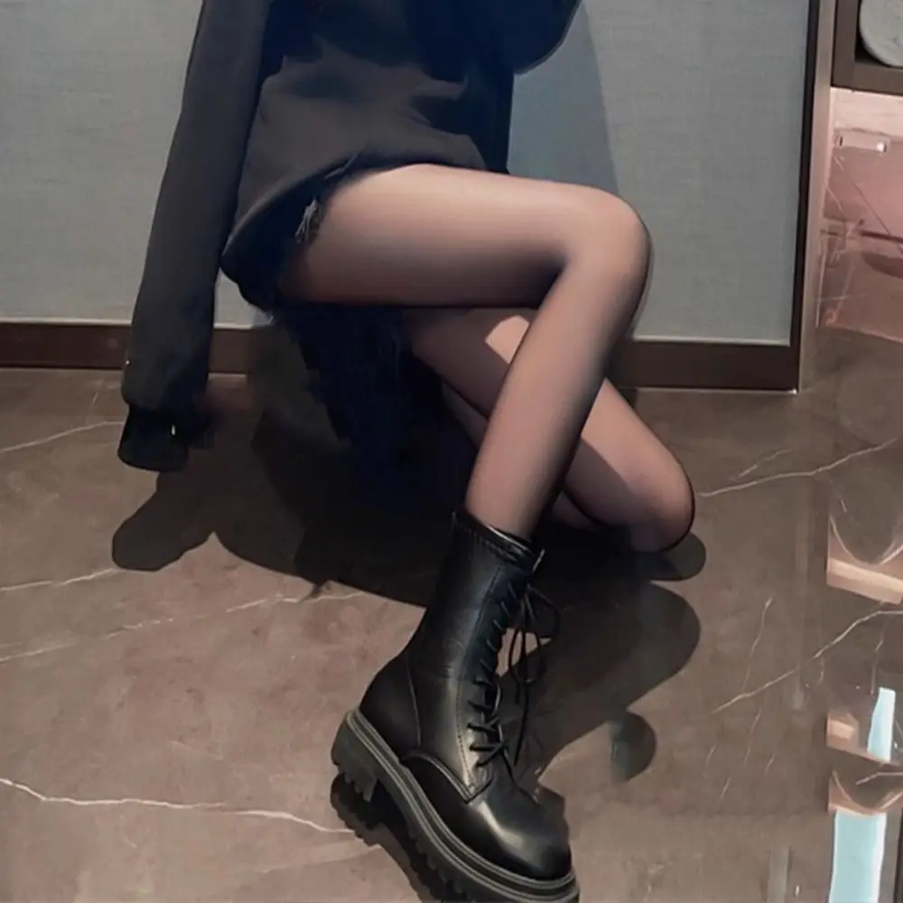 

Retro 200/300D Velvet Leggings Warm High Elastic Winter Plush Pantyhose Lolita JK Pants Leggings Women Spring Winter