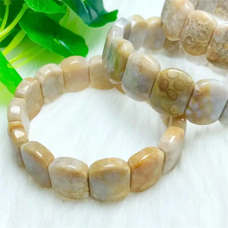 Pulseira de jade coral natural para homens e mulheres, encantos com cordas, pulseira luxuosa, moda personalizada, presente de férias 14x19mm, 1pc